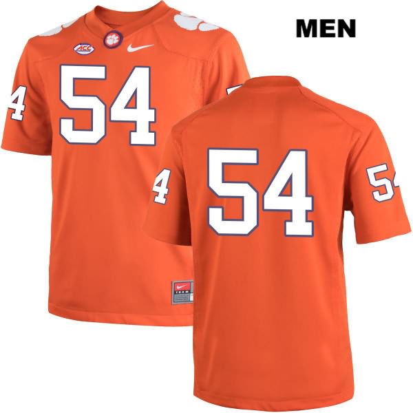 Men's Clemson Tigers #54 Connor Sekas Stitched Orange Authentic Nike No Name NCAA College Football Jersey XHA1346PP